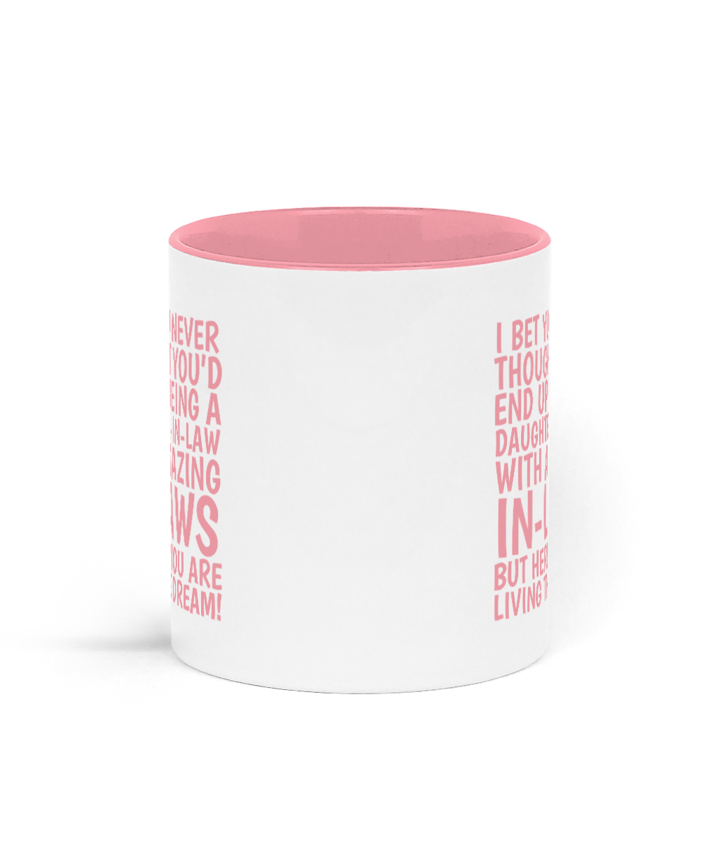 Funny Mug For Daughter-In-Law in pink - side view