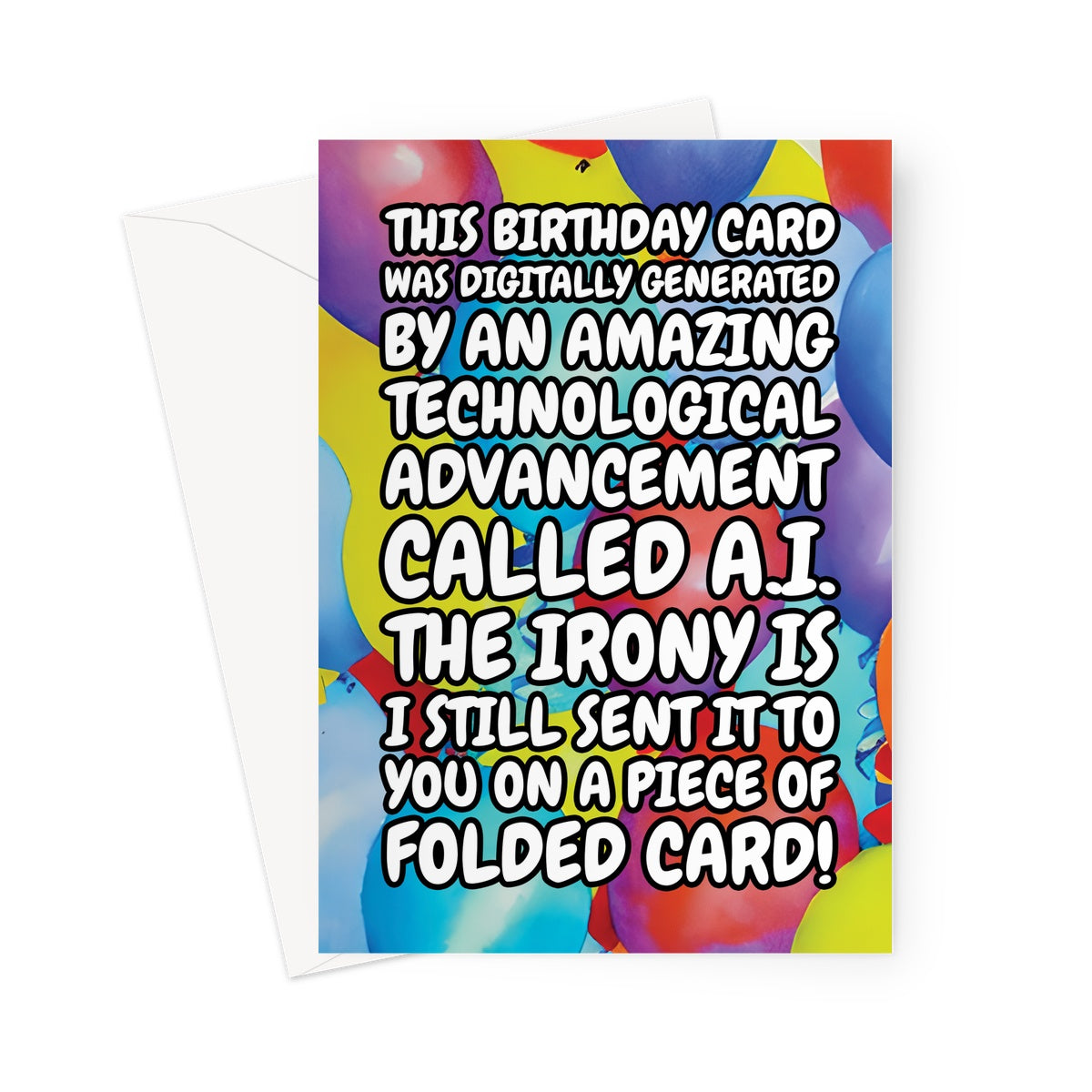 Ironic AI generated birthday card