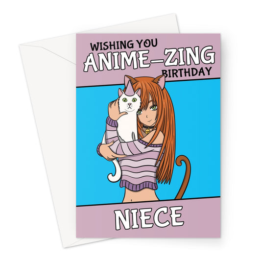 Super Cute Niece Anime Birthday Card