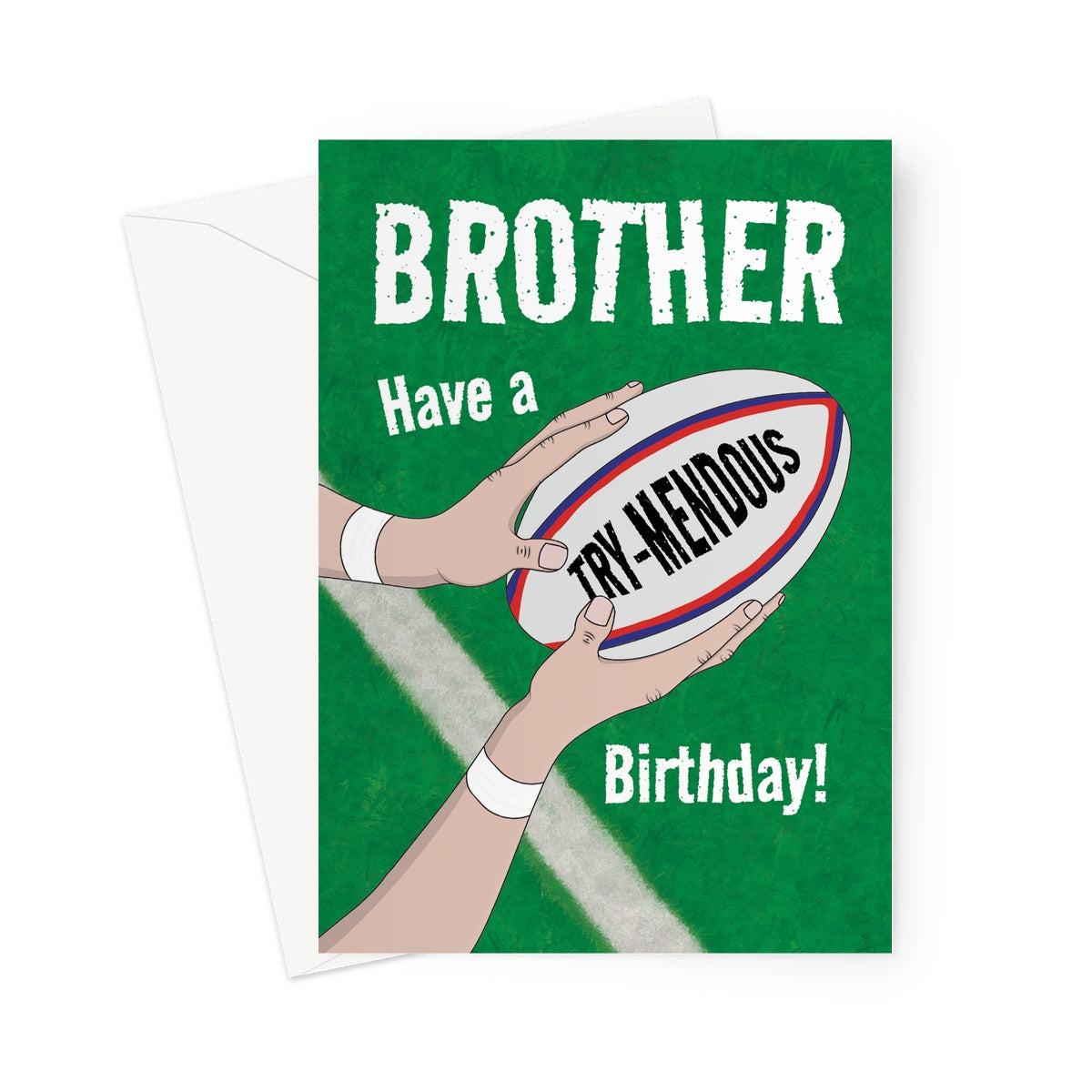 Rugby Brother Birthday Card
