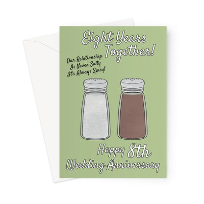 8th Wedding Anniversary Card - Salt