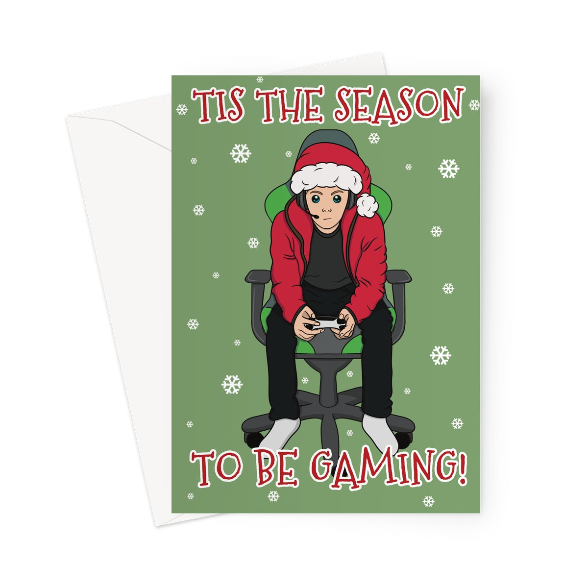 Christmas Card For Gamer - Tis The Season To Be Gaming