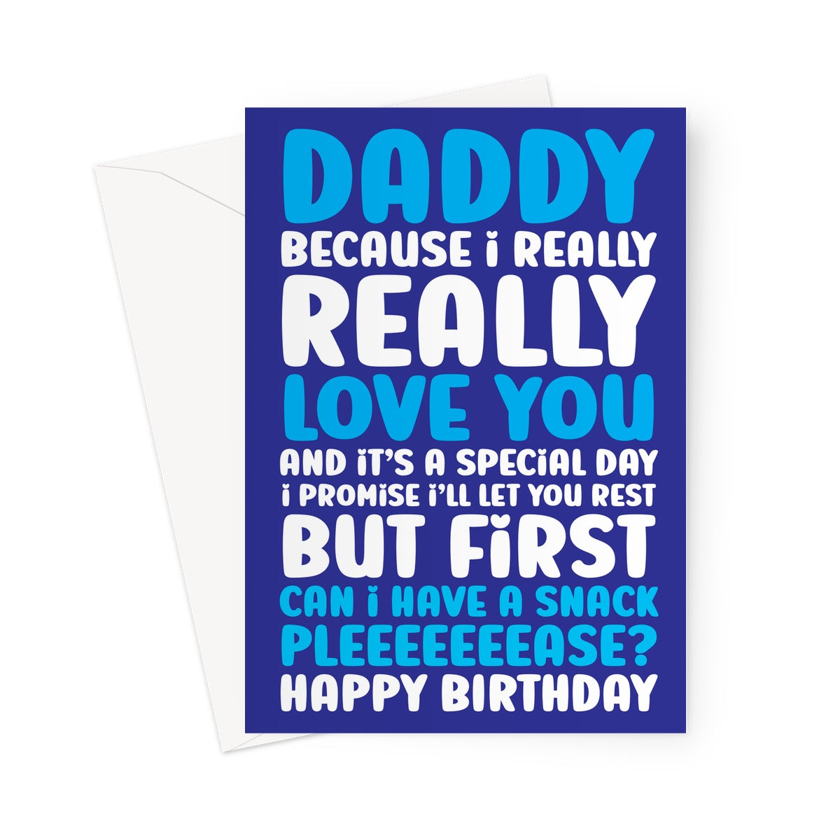 Funny Daddy Birthday Card From Young Child