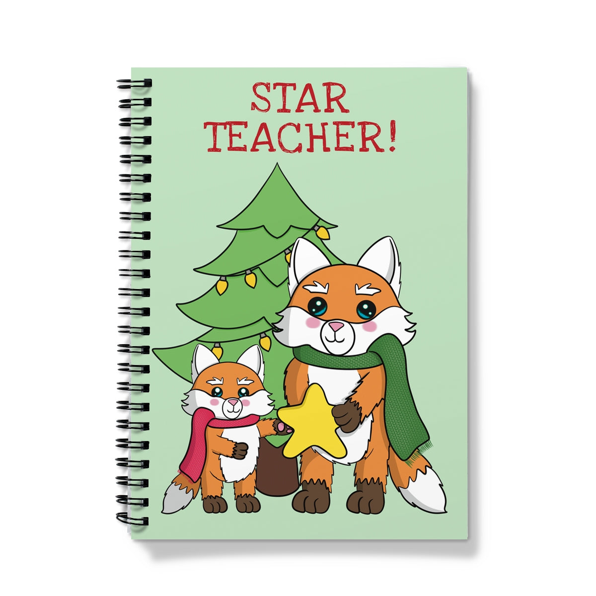 Cute Fox Teacher Gift Notebook