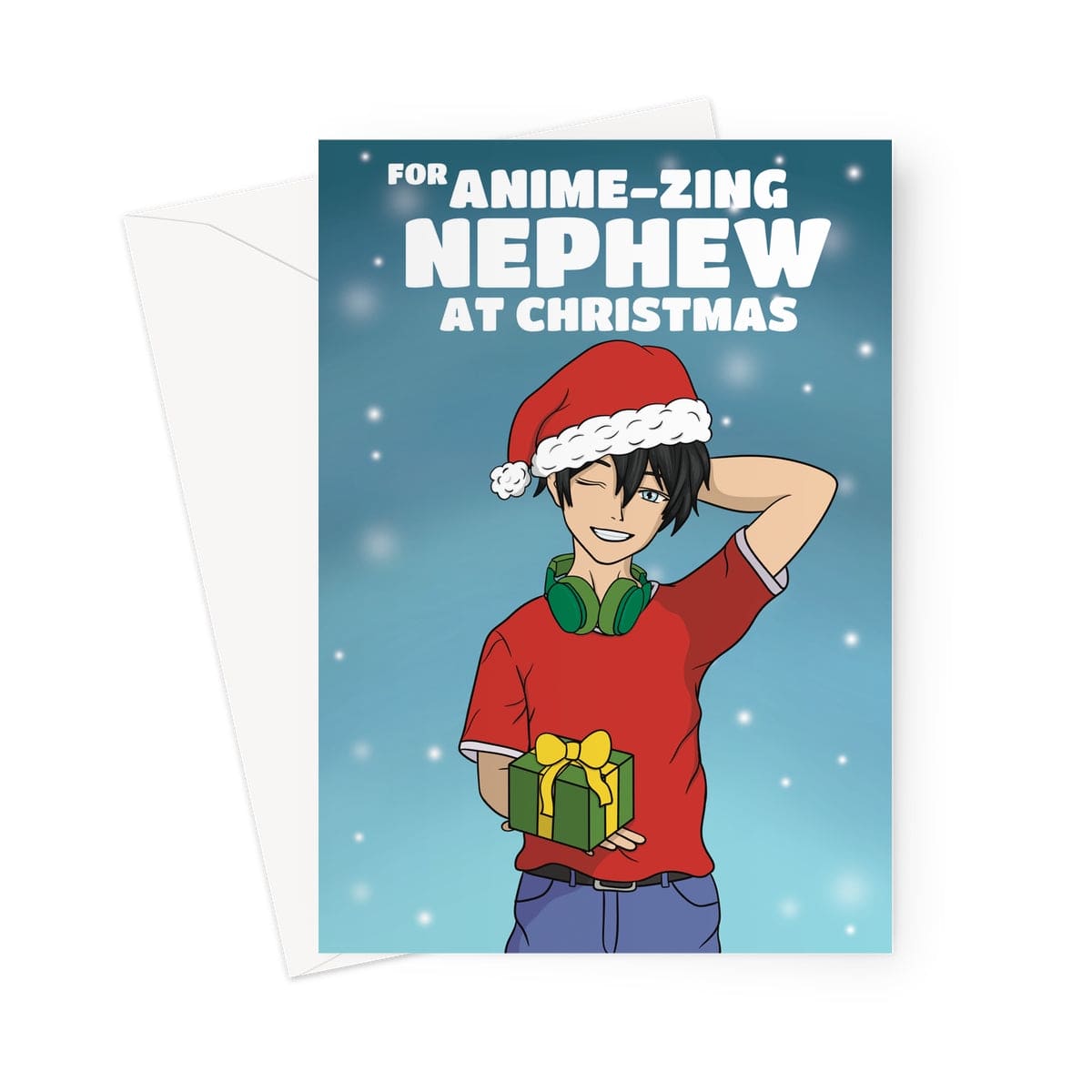 Christmas Anime Card For Nephew