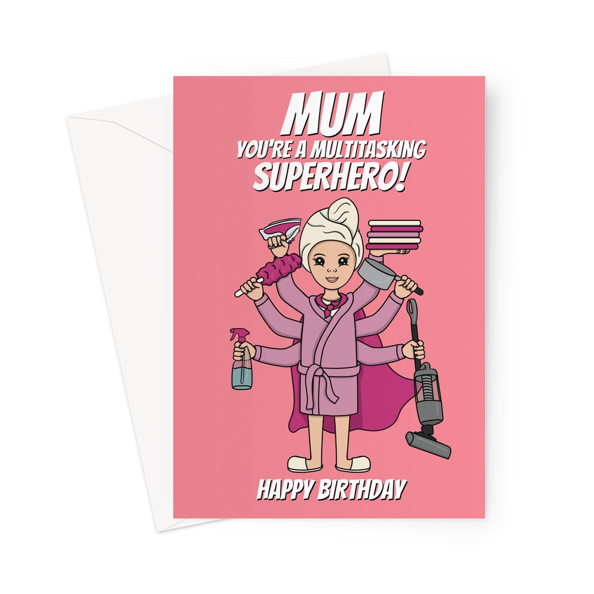 Superhero Birthday Card For Mum