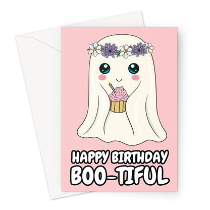 Cute Birthday Card For A Woman - Ghost Pun