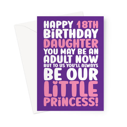 18th Birthday Card For Daughter - Princess