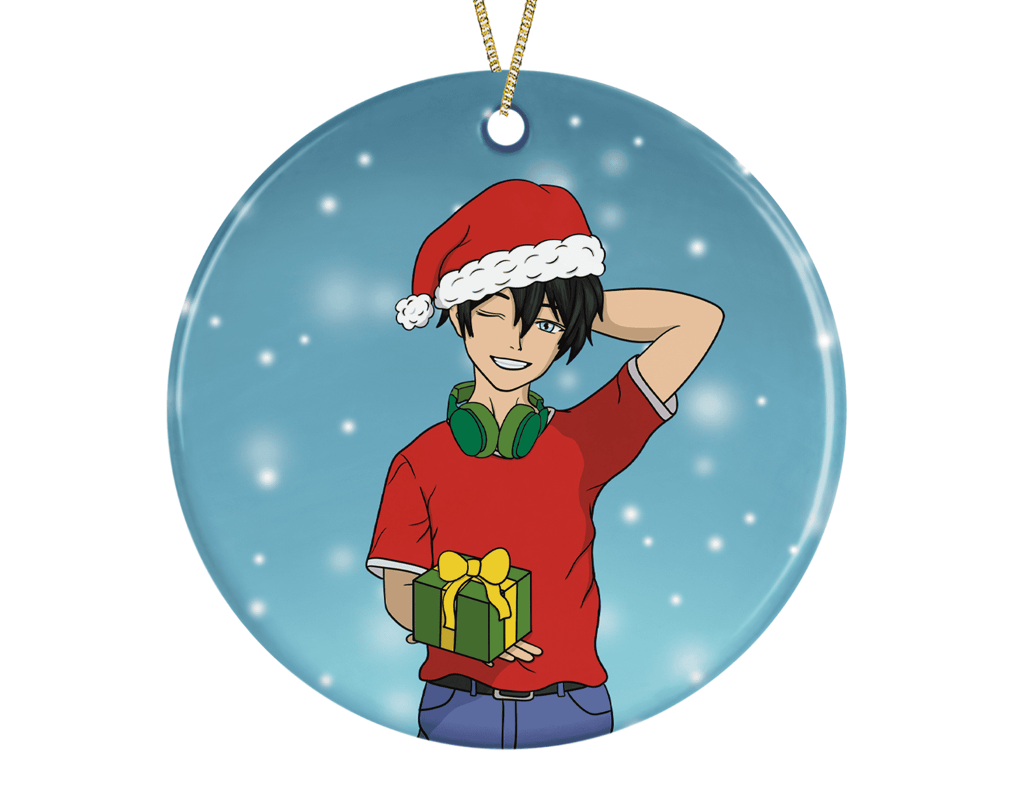 Anime Boy Bauble - Christmas Tree Decoration