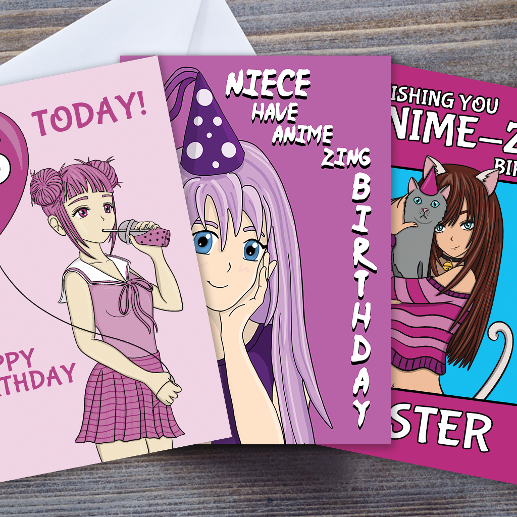 Anime Birthday Cards For Her