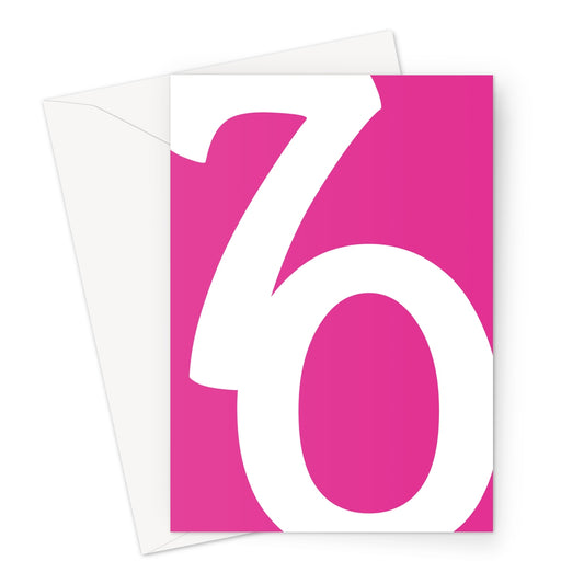 Big 70th Birthday Card Bright Pink