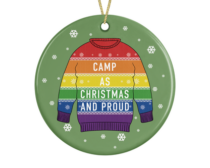 Camp As Christmas Ceramic Tree Bauble Decoration