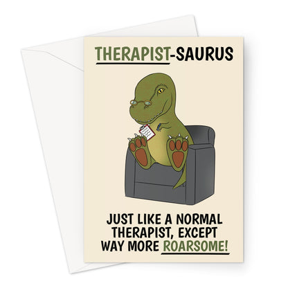 Dinosaur Therapist Funny Birthday Card