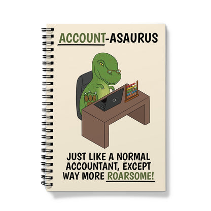 Funny Dinosaur Notebook For An Accountant