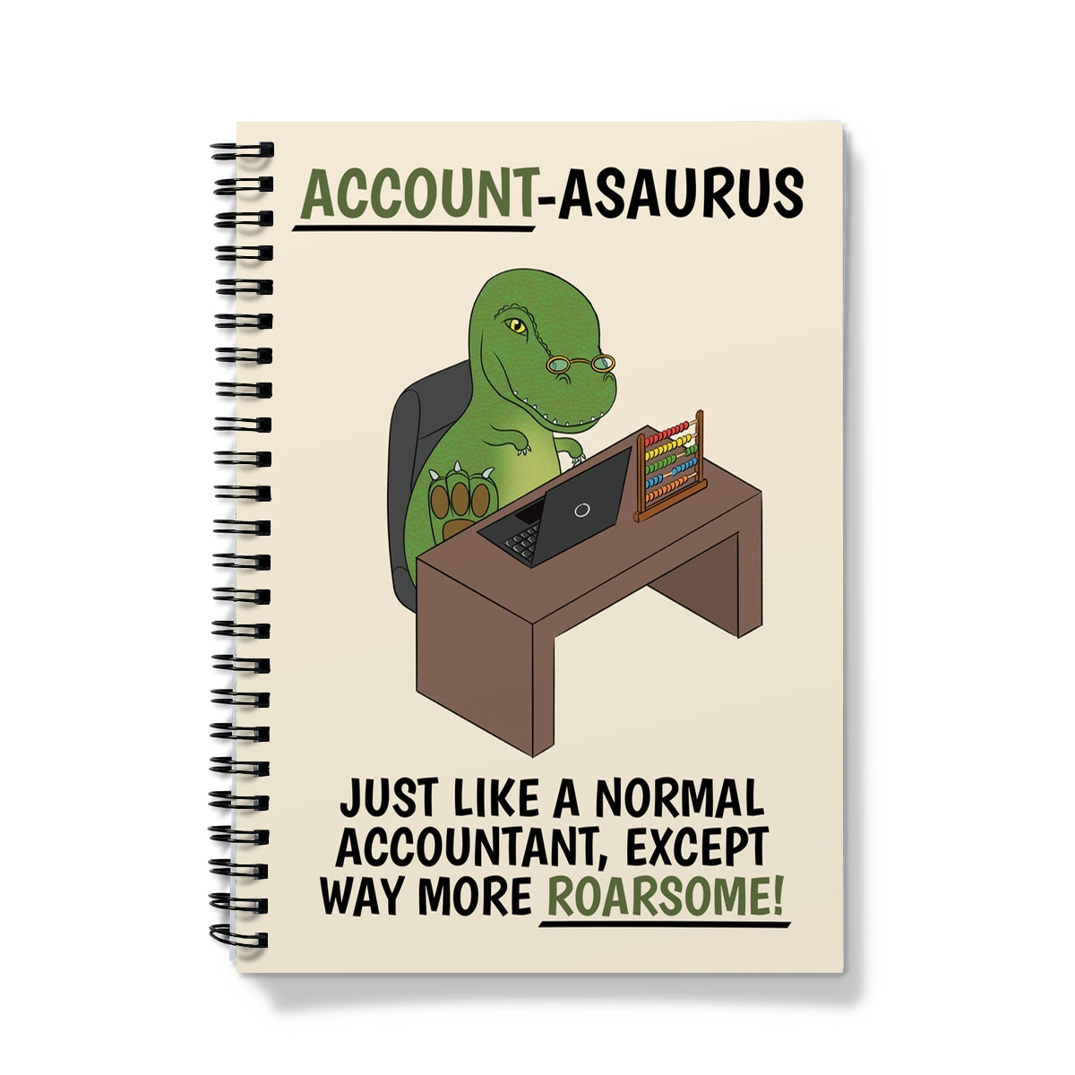 Funny Dinosaur Notebook For An Accountant