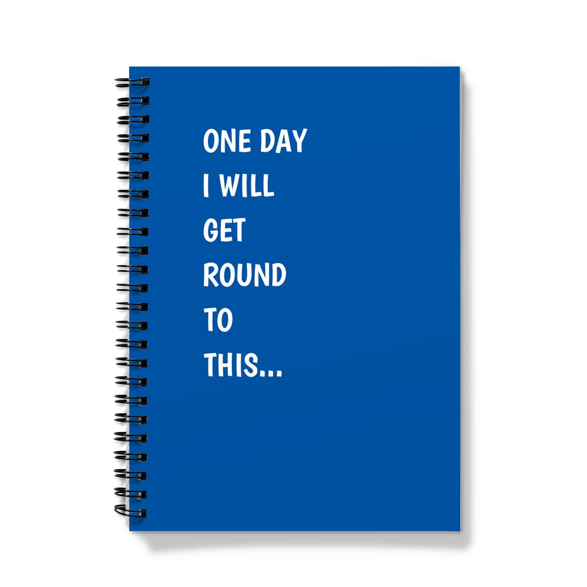 Funny Job List Notebook - Blue - Front