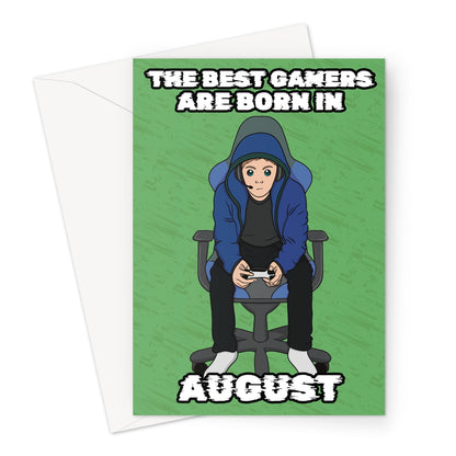 Gamer Birthday Card Born In August