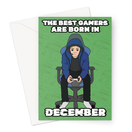 Gamer Birthday Card Born In December