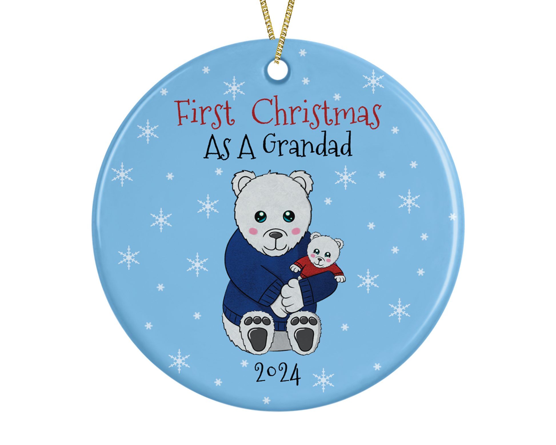 First Christmas As New Grandad Decoration