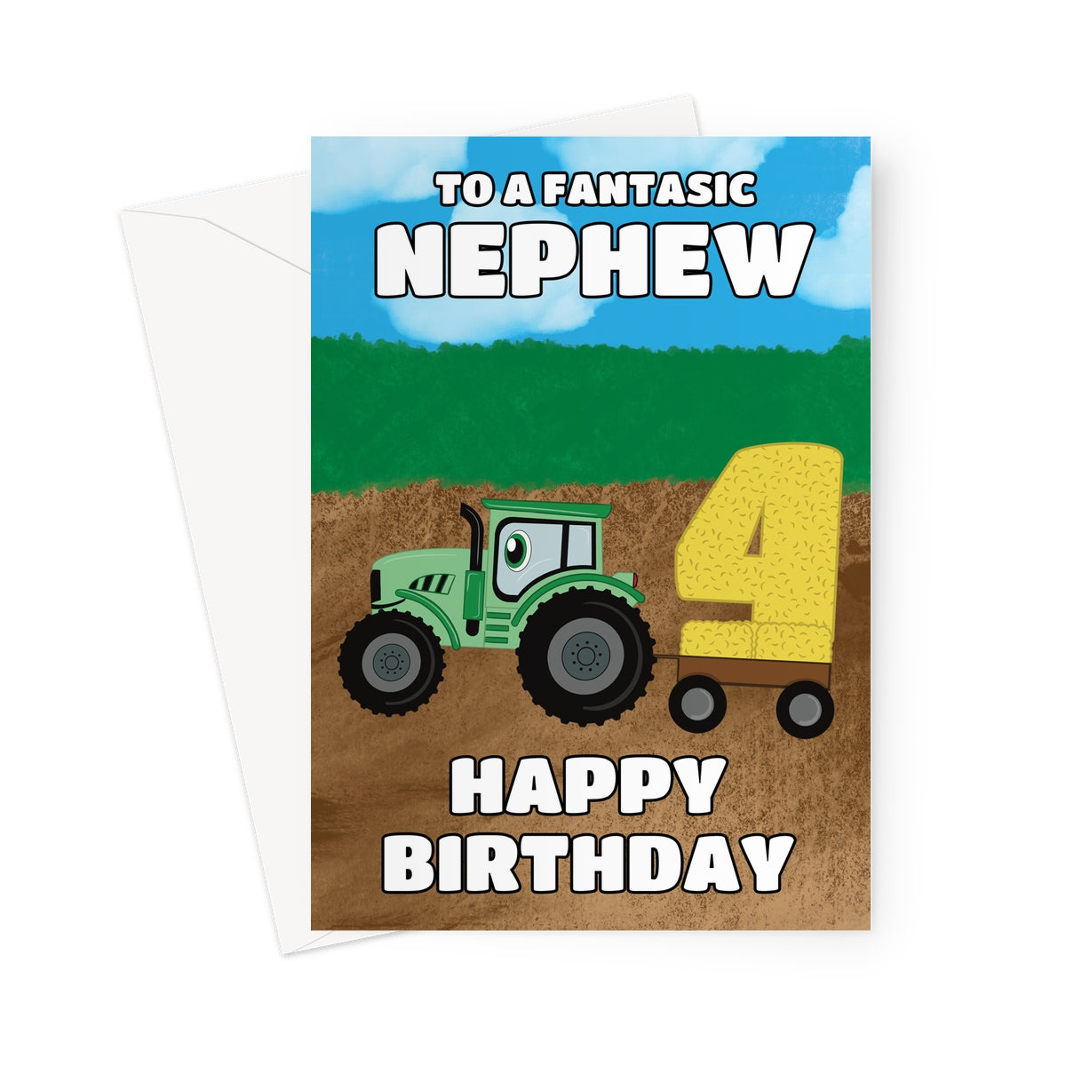 Happy 4th Birthday Card For Nephew