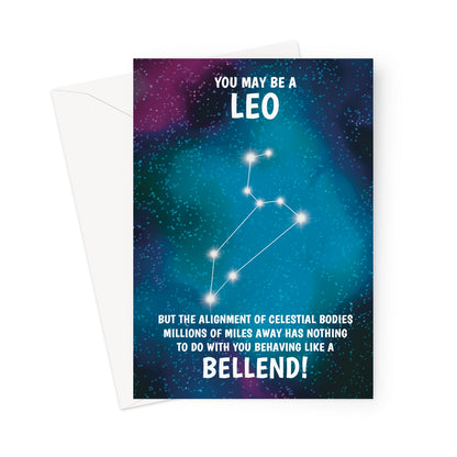 Leo Rude Star Sign Birthday Card