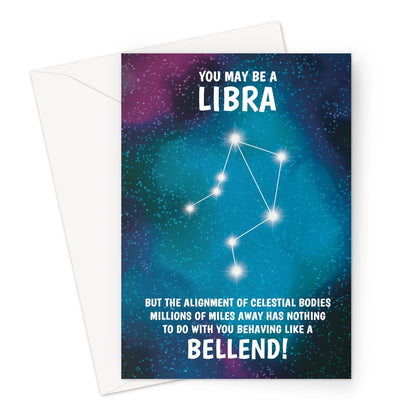 Libra Rude Star Sign Birthday Card