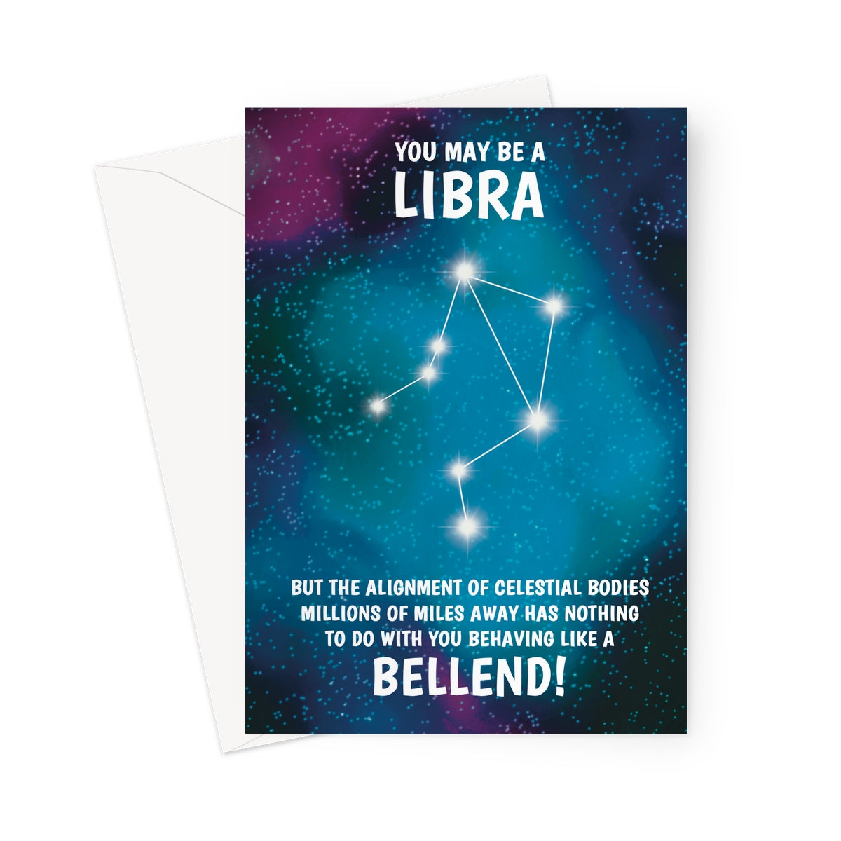 Libra Rude Star Sign Birthday Card