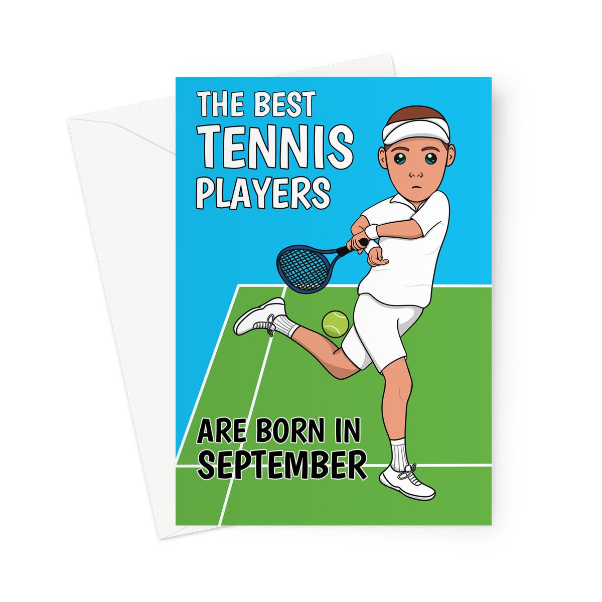 Mens Tennis Birthday Card - September