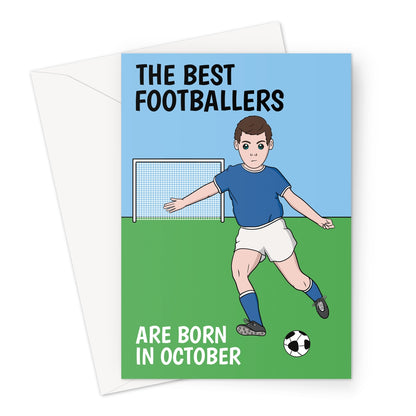 October Football Birthday Card