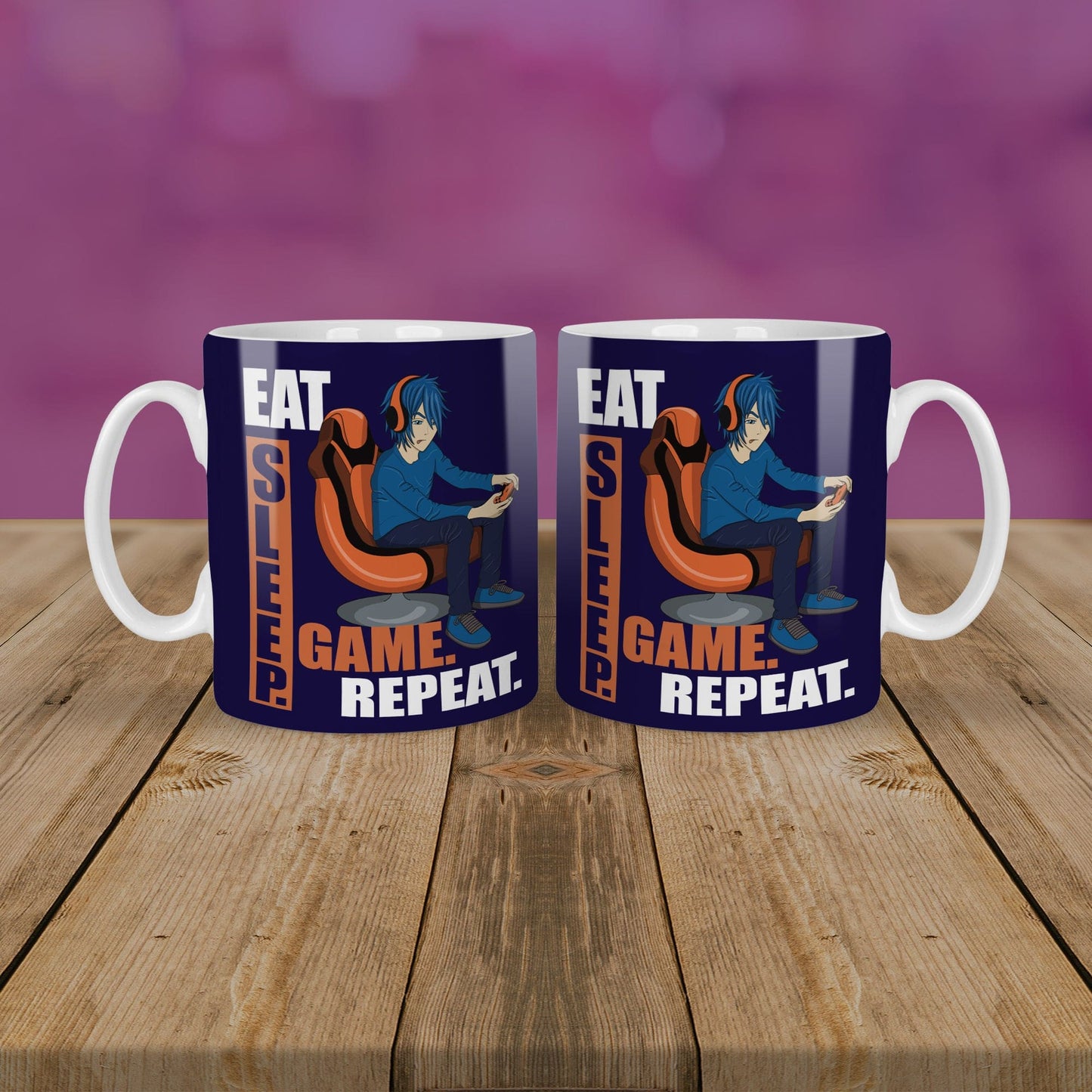 Eat sleep game repeat gamer boy 11oz tea or coffee mug