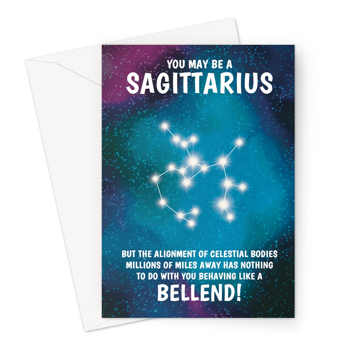 Sagittarius Rude Star Sign Birthday Card