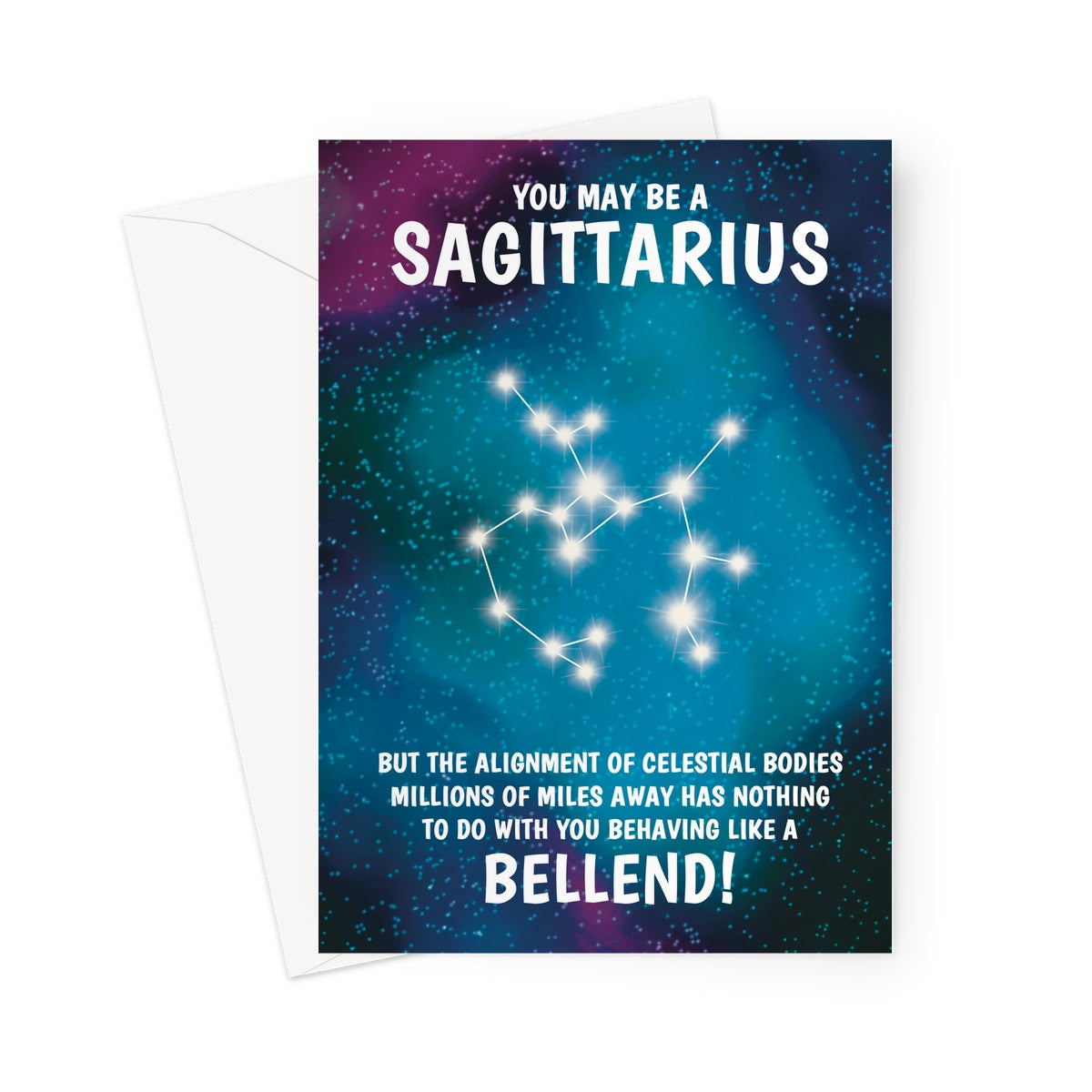 Sagittarius Rude Star Sign Birthday Card