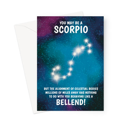 Scorpio Rude Star Sign Birthday Card