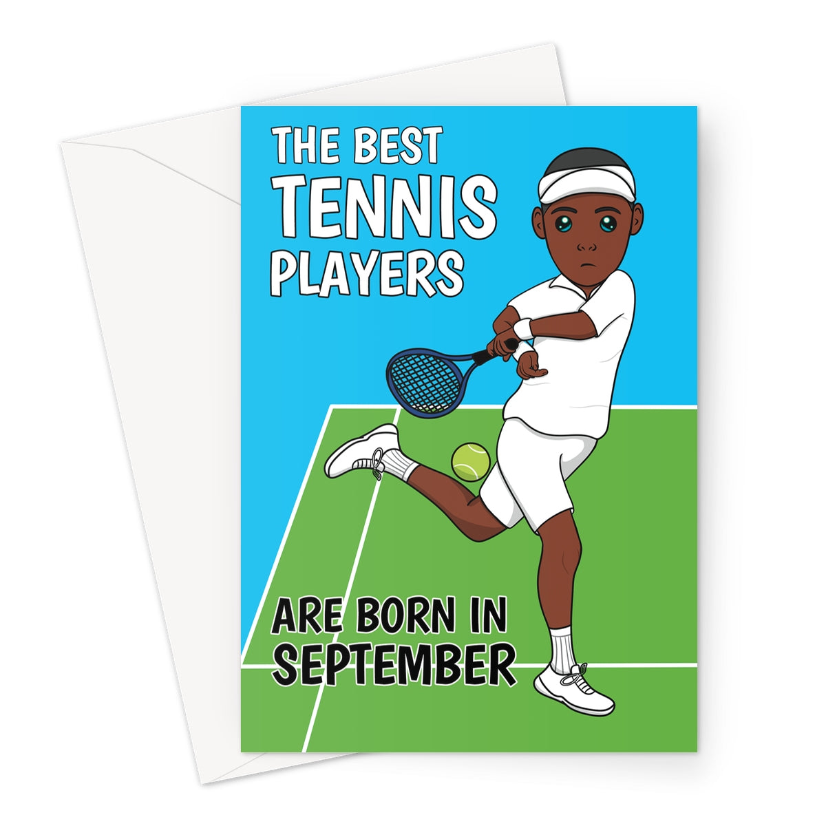 September Tennis Birthday Card For Him