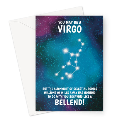 Virgo Rude Star Sign Birthday Card