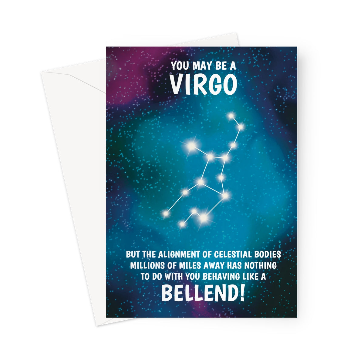 Virgo Rude Star Sign Birthday Card