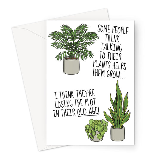 Funny Plant Birthday Card For Old Person