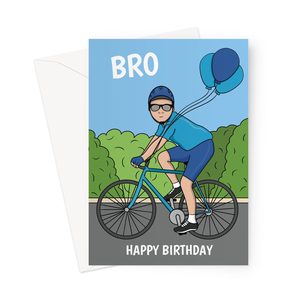 Brother Cycling Birthday Card