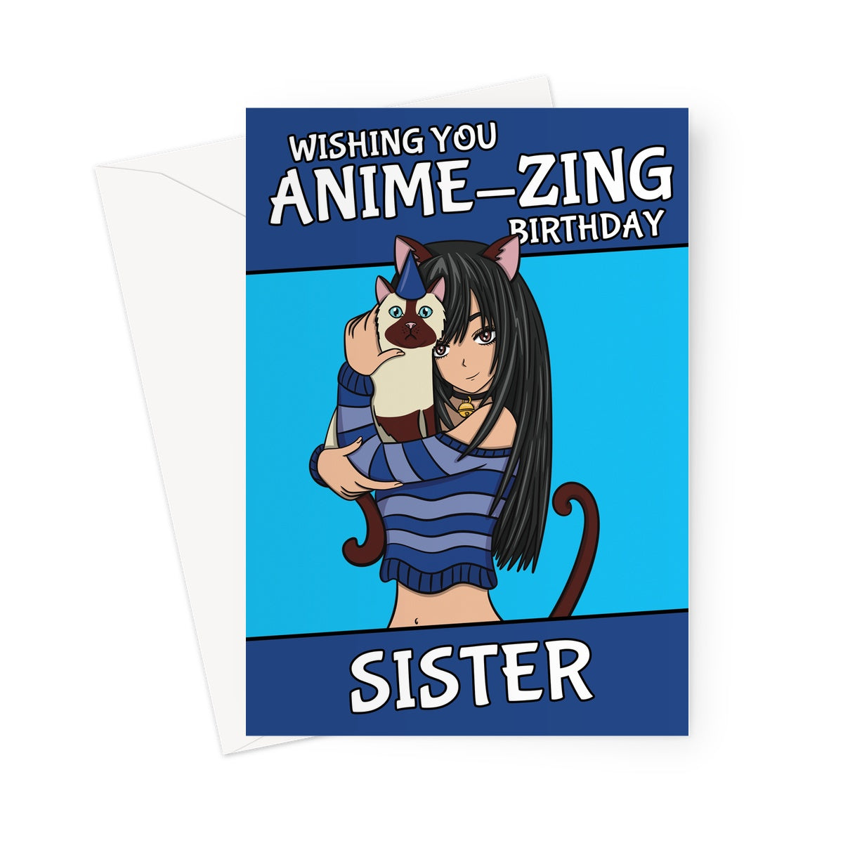 Amazing Sister Anime Birthday Card