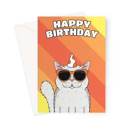 Persian Cat Birthday Card