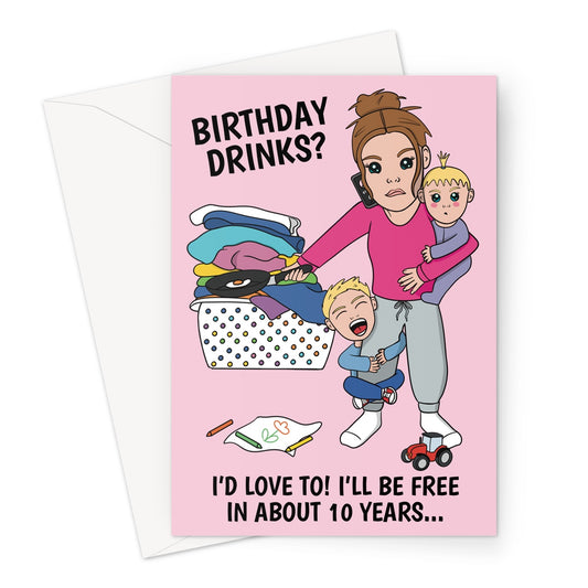 Funny Birthday Card For A Mum With Young Children