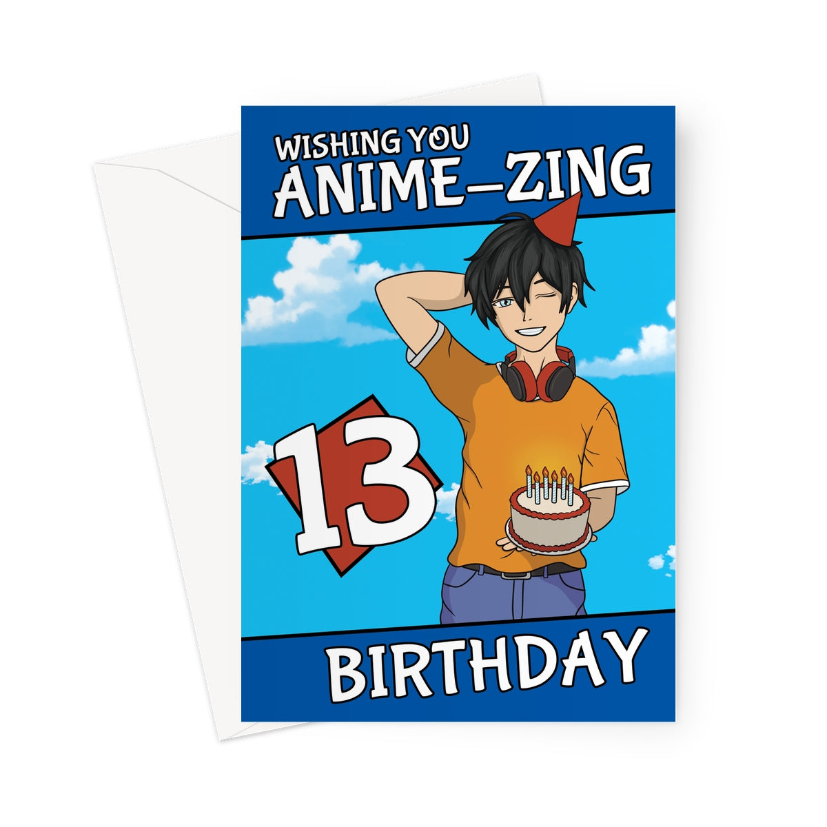 Anime 13th Birthday Card For A Boy