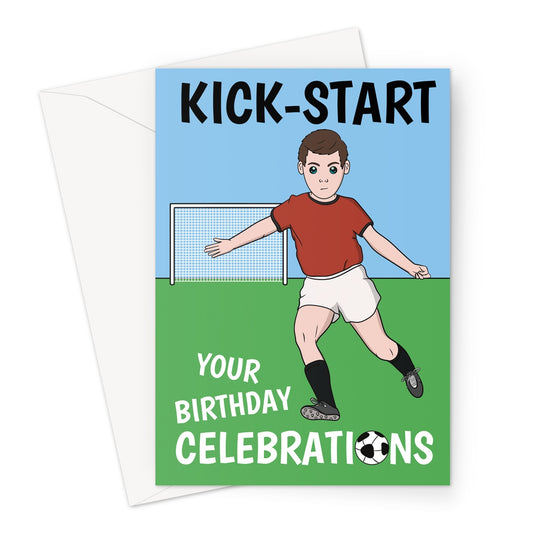 Red Football Birthday Card