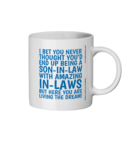 Funny Mug For Son-In-Law - Living The Dream - Rear View