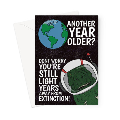 Joke Dinosaur Birthday Card For Old Person