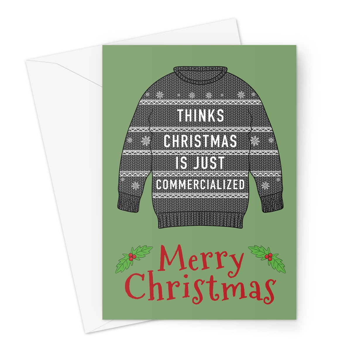 Commercialized Christmas Jumper Card