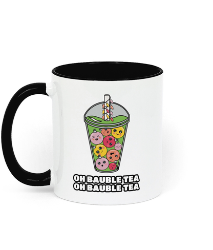 Bubble Tea Graphic Mug With Black Handle and Interior