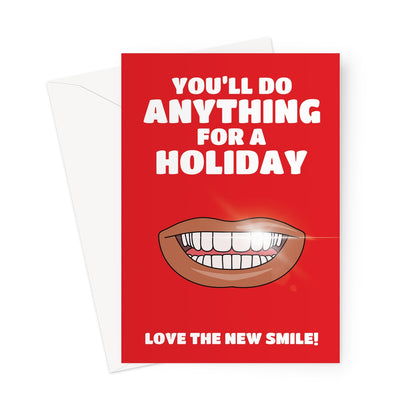 Funny Turkey Teeth New Smile Congrats Card