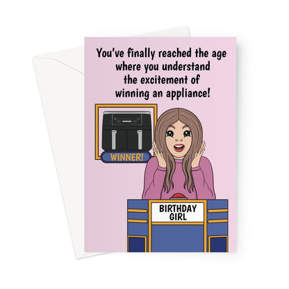 Funny Air Fryer Birthday Card For A Woman