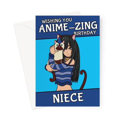 Japanese Manga Style Niece Birthday Card